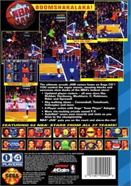 Box back cover for Nba Jam on the Sega CD.