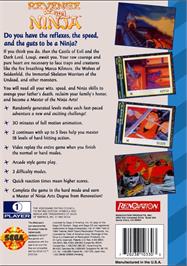 Box back cover for Revenge Of The Ninja on the Sega CD.