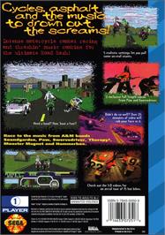 Box back cover for Road Rash on the Sega CD.