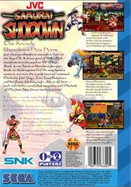Box back cover for Samurai Shodown on the Sega CD.