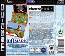 Box back cover for Theme Park on the Sega CD.