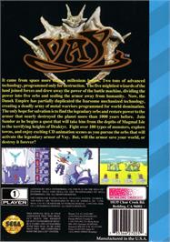Box back cover for Vay on the Sega CD.