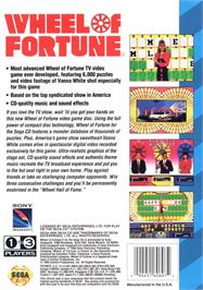 Box back cover for Wheel Of Fortune on the Sega CD.
