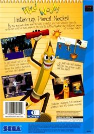 Box back cover for Wild Woody on the Sega CD.