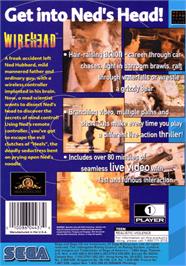 Box back cover for Wirehead on the Sega CD.