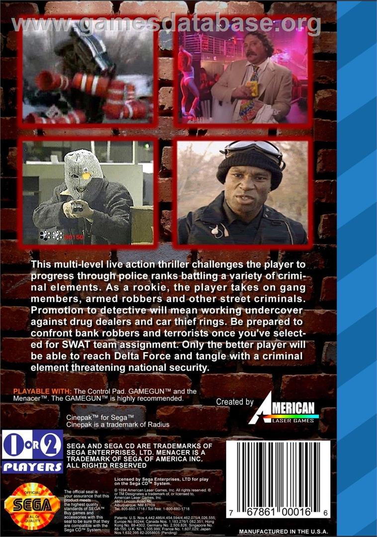 Crime Patrol - Sega CD - Artwork - Box Back