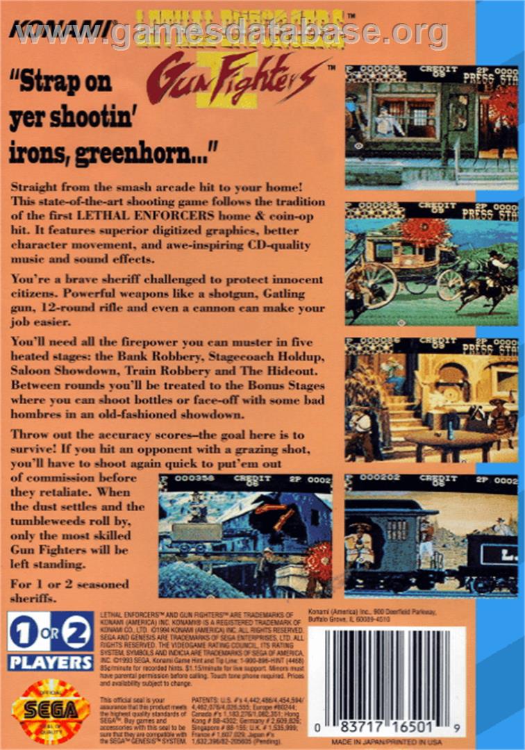 Lethal Enforcers II: Gun Fighters - Sega CD - Artwork - Box Back