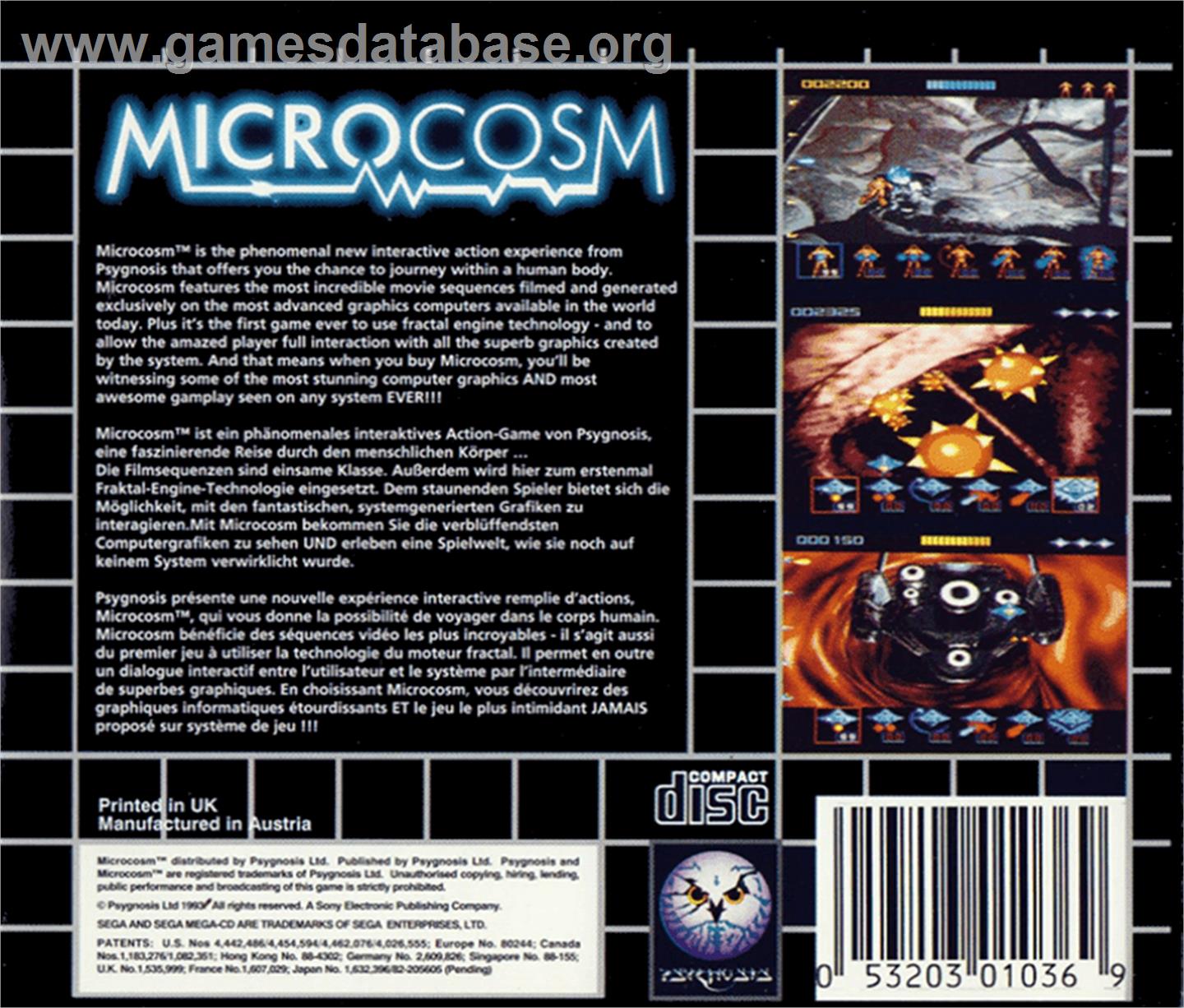 Microcosm - Sega CD - Artwork - Box Back