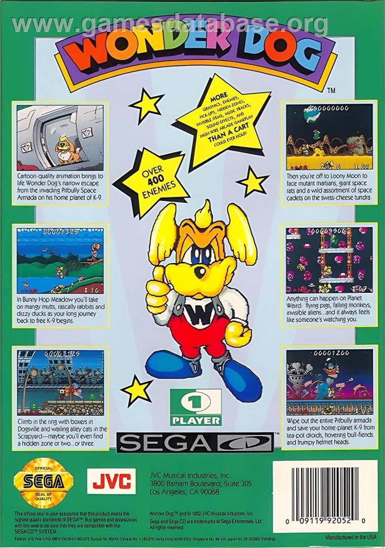 Wonder Dog - Sega CD - Artwork - Box Back