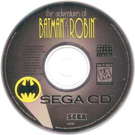 Artwork on the CD for Adventures Of Batman And Robin, The on the Sega CD.