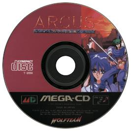 Artwork on the CD for Arcus I-II-III on the Sega CD.