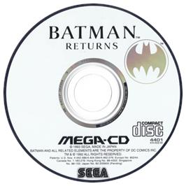 Artwork on the CD for Batman Returns on the Sega CD.