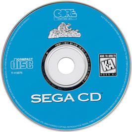 Artwork on the CD for Bc Racers on the Sega CD.