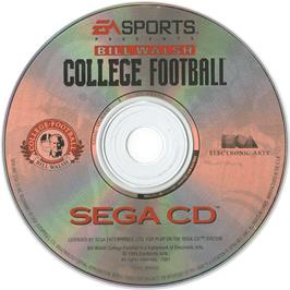 Artwork on the CD for Bill Walsh College Football on the Sega CD.