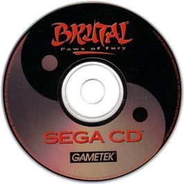Artwork on the CD for Brutal - Paws Of Fury on the Sega CD.