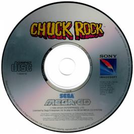 Artwork on the CD for Chuck Rock on the Sega CD.
