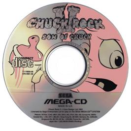 Artwork on the CD for Chuck Rock 2: Son of Chuck on the Sega CD.