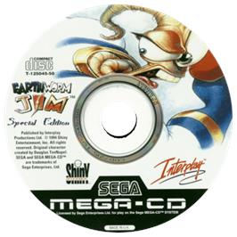 Artwork on the CD for Earthworm Jim Special Edition on the Sega CD.
