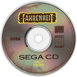 Artwork on the CD for Fahrenheit on the Sega CD.