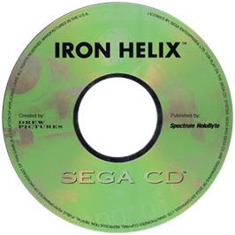 Artwork on the CD for Iron Helix on the Sega CD.