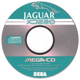 Artwork on the CD for Jaguar XJ220 on the Sega CD.