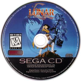 Artwork on the CD for Lunar - Eternal Blue on the Sega CD.