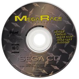 Artwork on the CD for MegaRace on the Sega CD.