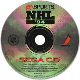 Artwork on the CD for Nhl Hockey '94 on the Sega CD.