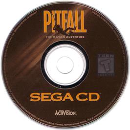 Artwork on the CD for Pitfall - The Mayan Adventure on the Sega CD.