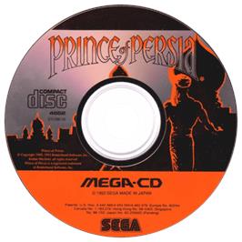 Artwork on the CD for Prince of Persia on the Sega CD.