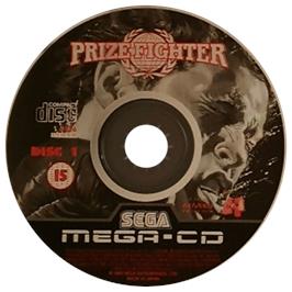 Artwork on the CD for Prize Fighter on the Sega CD.