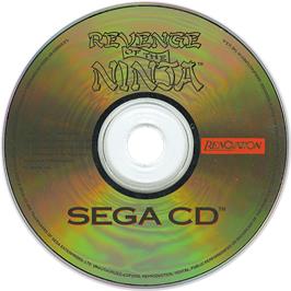 Artwork on the CD for Revenge Of The Ninja on the Sega CD.