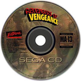 Artwork on the CD for Revengers of Vengeance on the Sega CD.