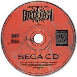 Artwork on the CD for Road Rash on the Sega CD.