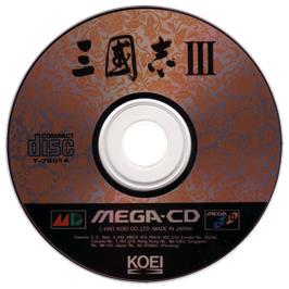 Artwork on the CD for Sangokushi 3 on the Sega CD.