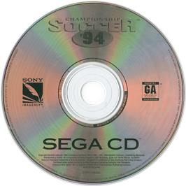 Artwork on the CD for Sensible Soccer on the Sega CD.