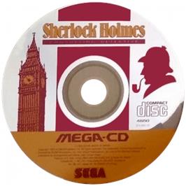 Artwork on the CD for Sherlock Holmes: Consulting Detective on the Sega CD.