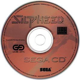 Artwork on the CD for Silpheed on the Sega CD.