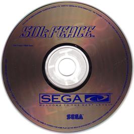 Artwork on the CD for Sol-feace on the Sega CD.