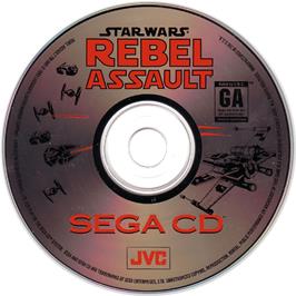 Artwork on the CD for Star Wars - Rebel Assault on the Sega CD.