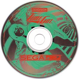 Artwork on the CD for Time Gal on the Sega CD.