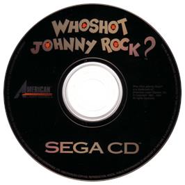 Artwork on the CD for Who Shot Johnny Rock? v1.6 on the Sega CD.
