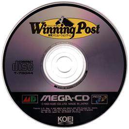 Artwork on the CD for Winning Post on the Sega CD.