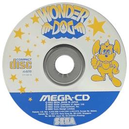Artwork on the CD for Wonder Dog on the Sega CD.
