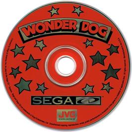 Artwork on the CD for Wonder Dog on the Sega CD.