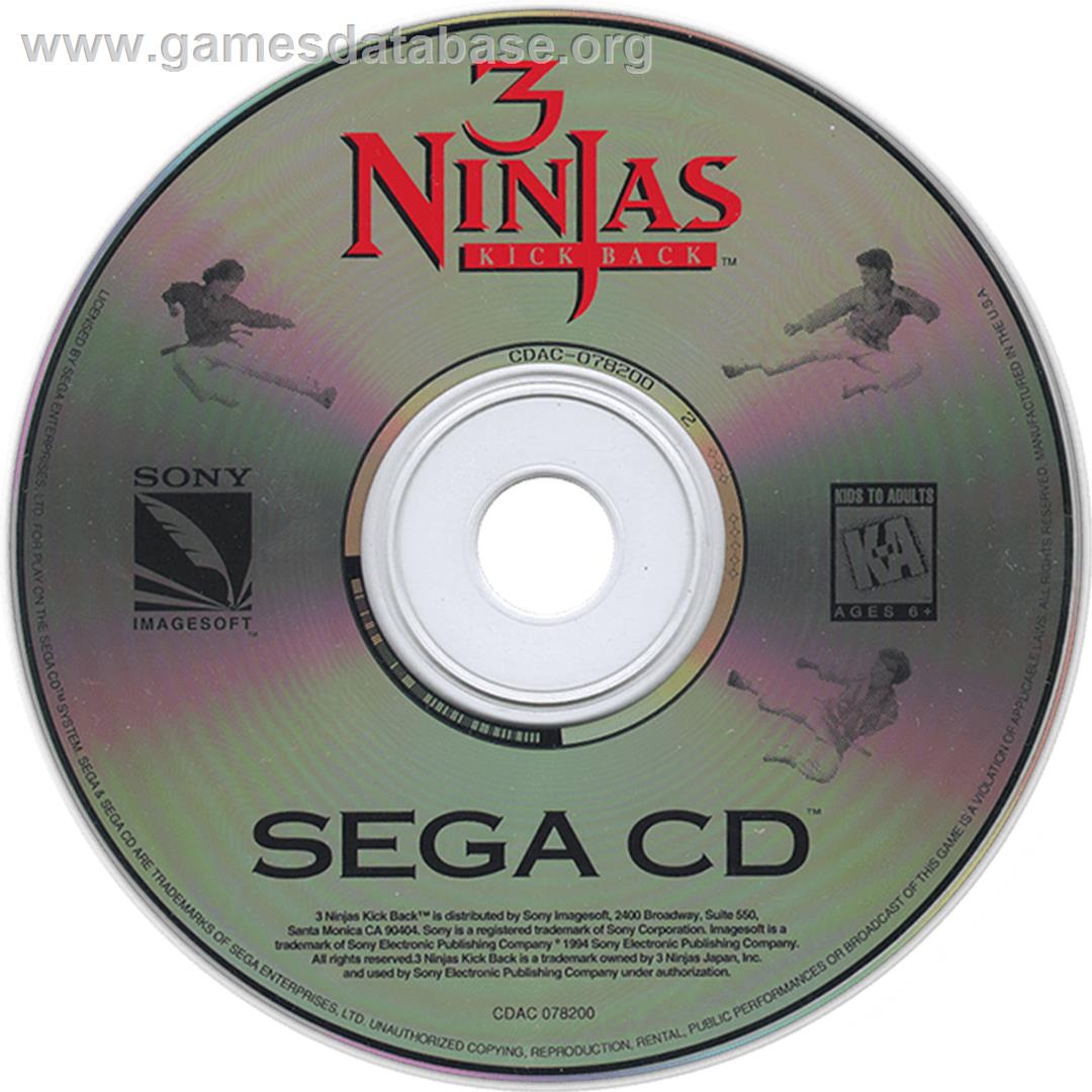 3 Ninjas Kick Back - Sega CD - Artwork - CD