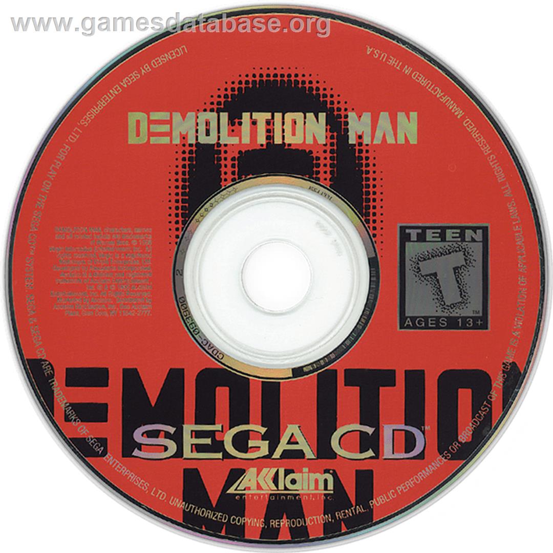 Demolition Man - Sega CD - Artwork - CD