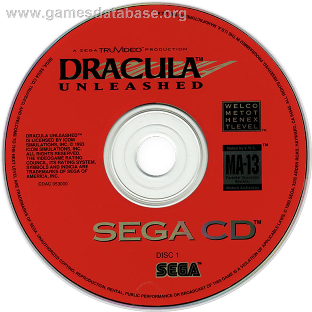Dracula Unleashed - Sega CD - Artwork - CD