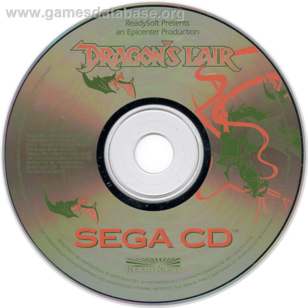 Dragon's Lair - Sega CD - Artwork - CD