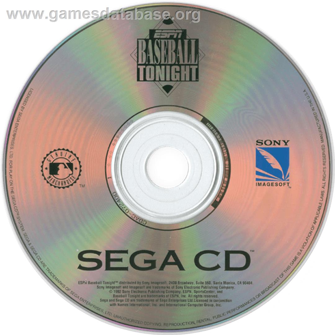 Espn Baseball Tonight - Sega CD - Artwork - CD